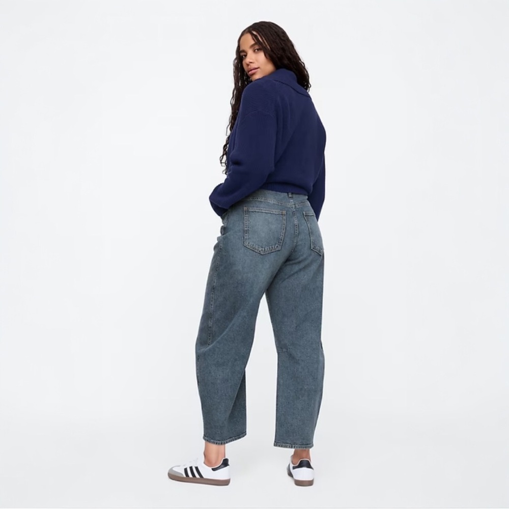 GAP High Rise Barrel Jeans NWT 28/6 Short - Picture 6 of 10